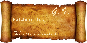 Goldberg Ida névjegykártya