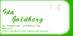ida goldberg business card
